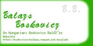 balazs boskovicz business card